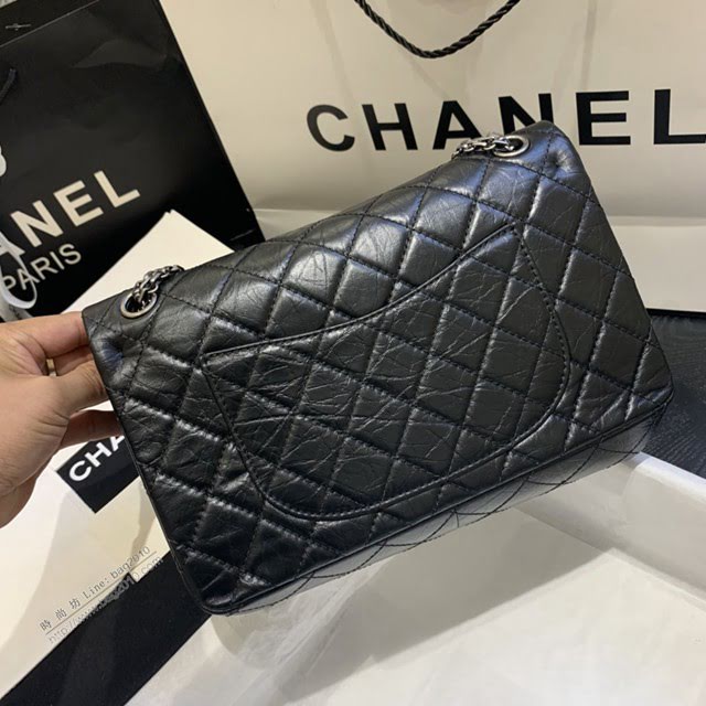 Chanel女包 37587# Chanel經典復古大象紋牛皮口蓋鏈包 方扣系列 Chanel鏈條單肩斜挎包  djc3984